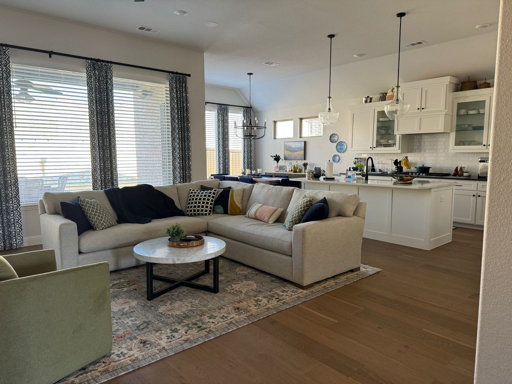Clean living room in Plano home